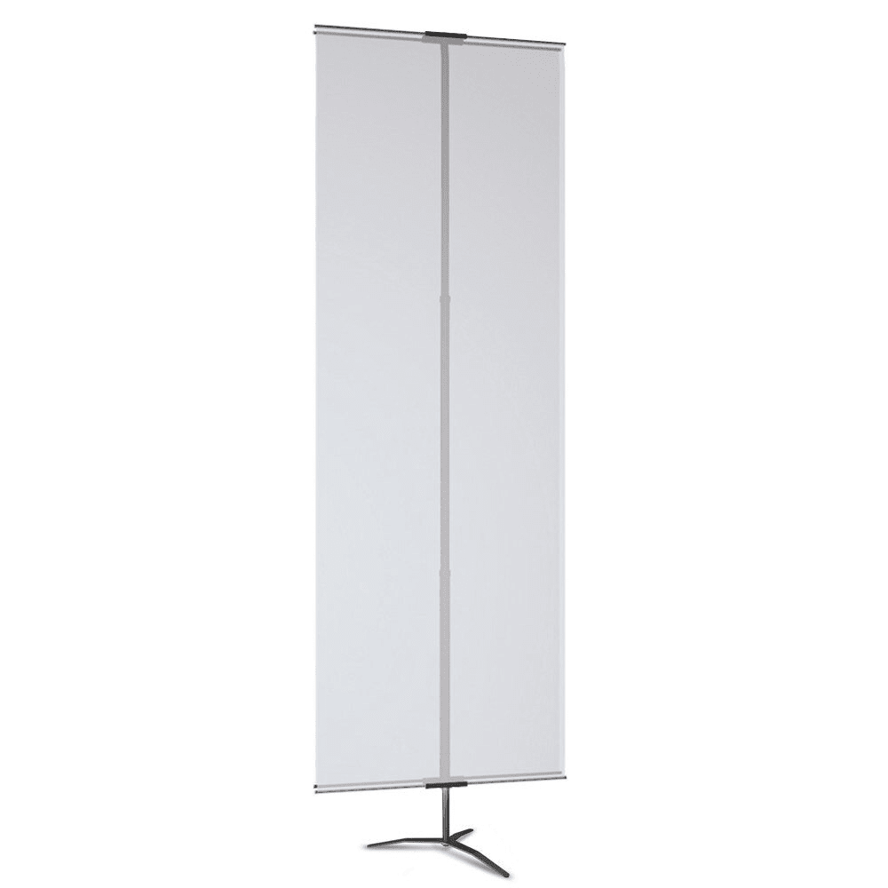 36 x 72 in. Large Classic Banner Stand Silver Travel Base