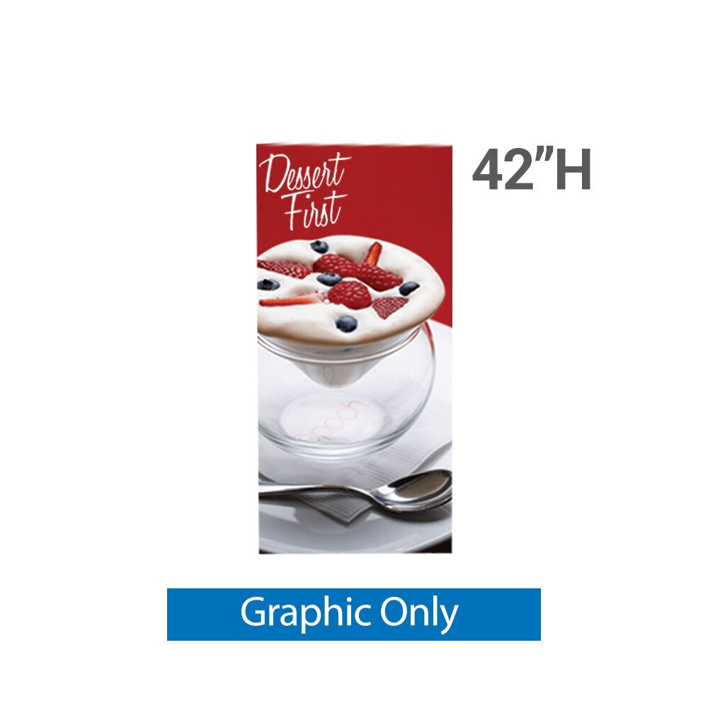 12 x 24/36/42 in. Small Classic Banner Stand Fabric (Graphic Only)
