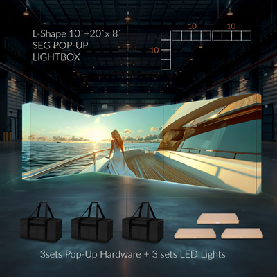 SEG Pop Up Lightbox 20ftx8ft