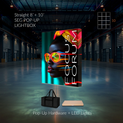SEG Pop Up Lightbox 10ft+20ft Corner Version (L Shape)