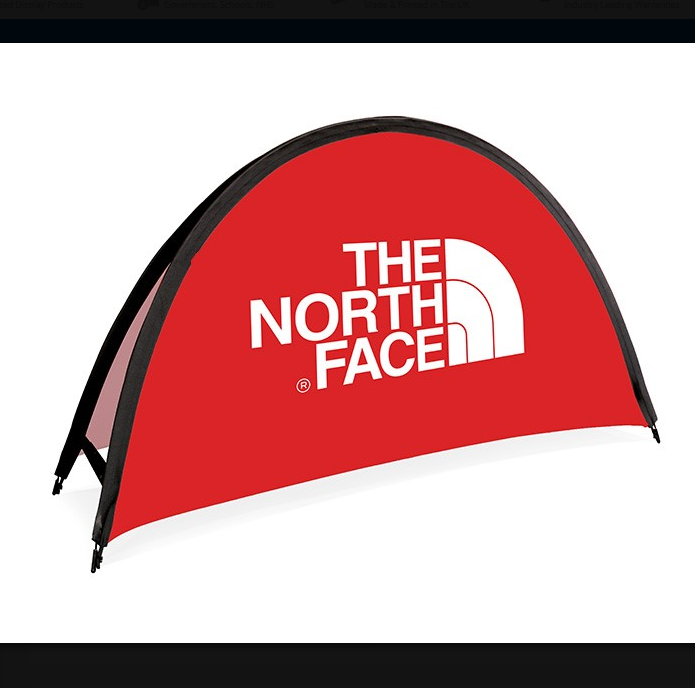 Large Half Circle Fabric A-Frame – 8ft x 4ft