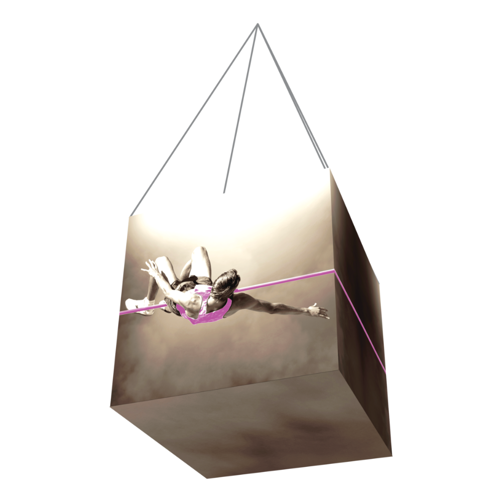 3ft x 3ft Formulate Master 3D Backlit Hanging Structure Cube Single-Sided (Graphic Package)