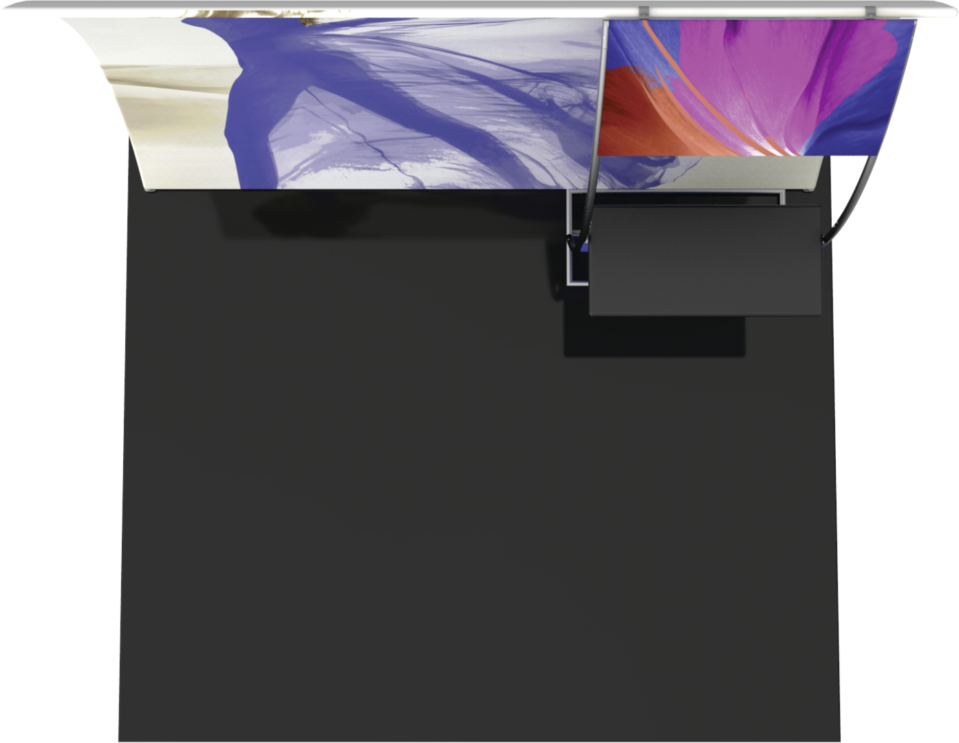 10ft x 8ft Formulate Master VC7 Vertical Curve Fabric Backwall Graphic w/ Backer (Graphic Only)