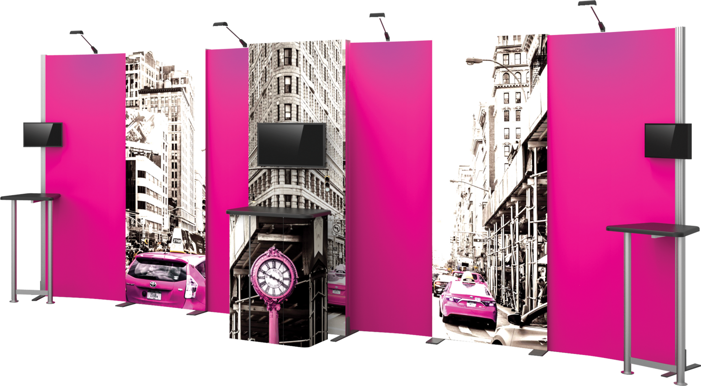 20ft x 10ft Hybrid Pro Modular Backwall Kit 09 (Hardware Only)