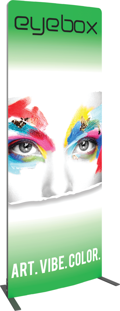 3ft x 8ft Vector Frame Convex Curved 01 Fabric Banner Display Single-Sided (Graphic Package)