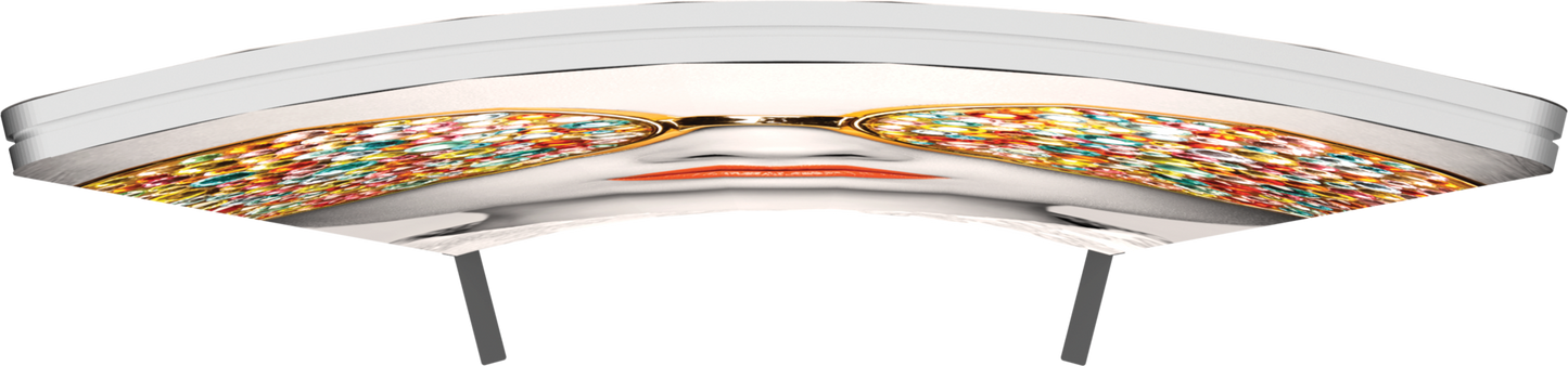 5ft x 8ft Vector Frame Concave Curved 02 Fabric Banner Display Double-Sided (Graphic Only)