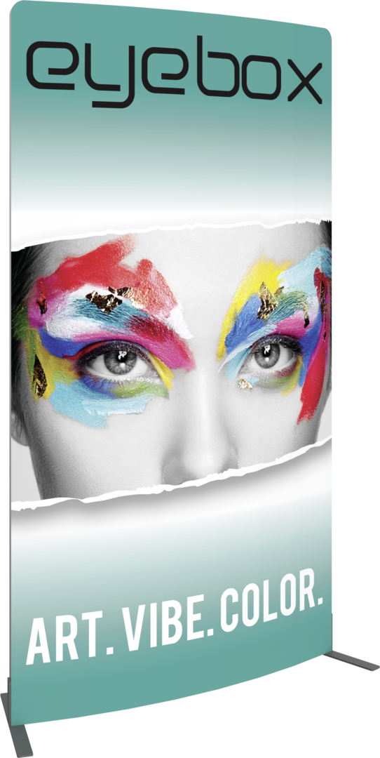 5ft x 8ft Vector Frame Convex Curved 02 Fabric Banner Display Single-Sided (Graphic Package)