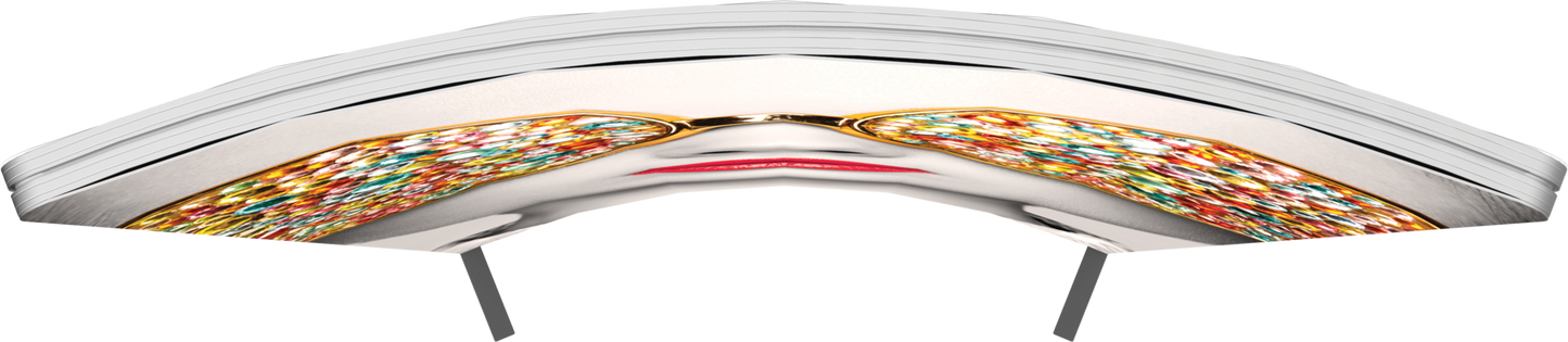 6ft x 8ft Vector Frame Concave Curved 03 Fabric Banner Display Double-Sided (Graphic Only)