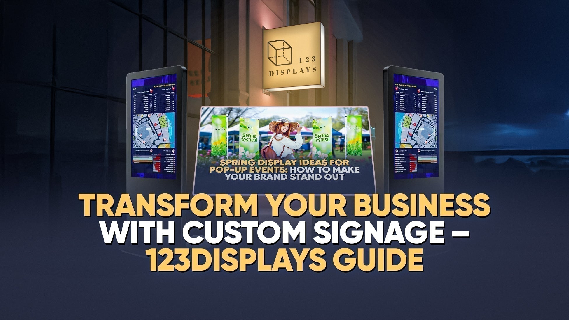 Transform Your Business with Custom Signage – 123Displays Guide
