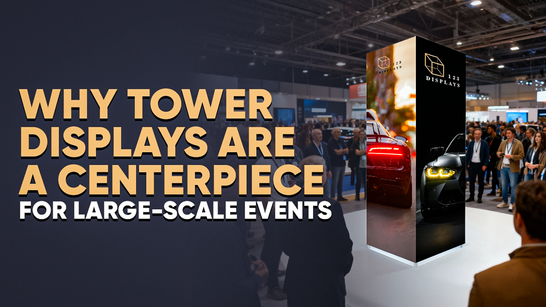Tower Display Layout Why Tower Displays are a Centerpiece for Large-Scale Events? – 123Displays