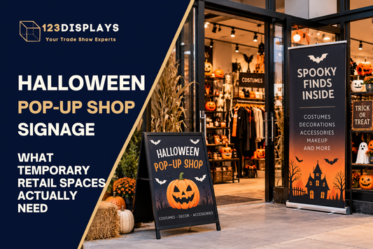 Halloween Pop-Up Shop Signage: What Temporary Retail Spaces Actually Need