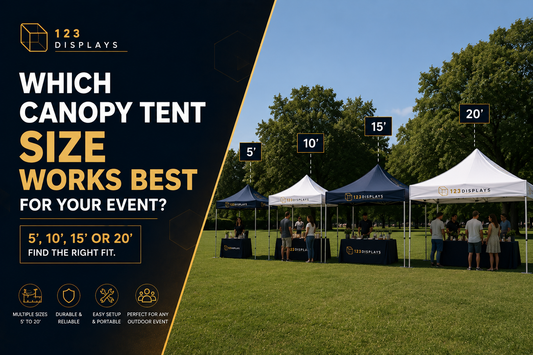 canopy tents in different sizes 5 10 15 and 20 feet shown at outdoor event with people for scale