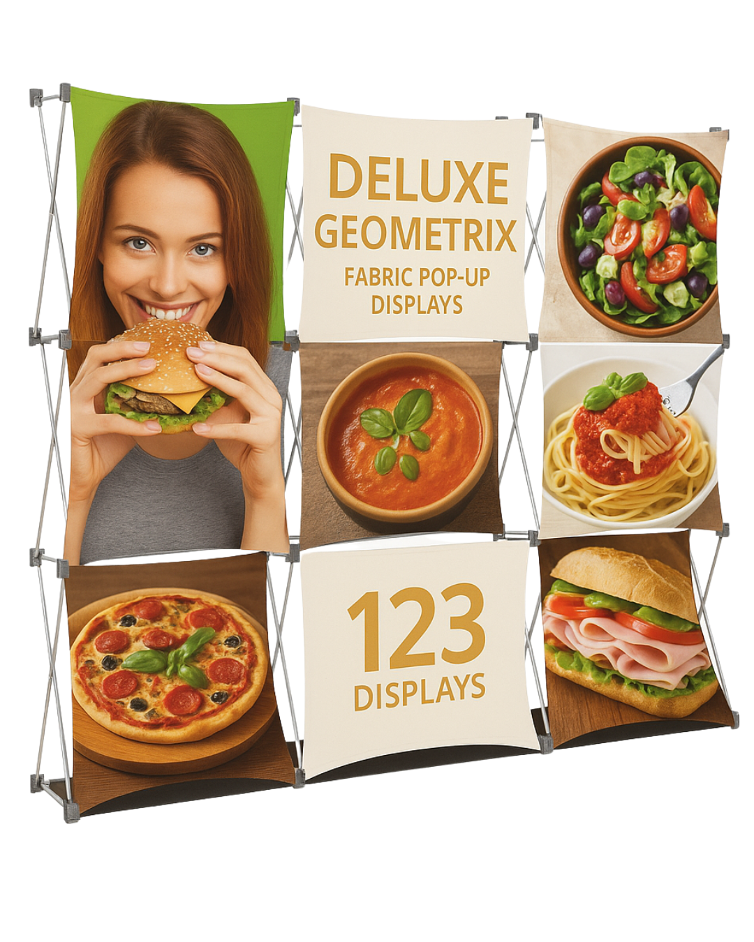 Deluxe GeoMetrix Fabric Pop-Up Displays: Small Size, Big Impact ...
