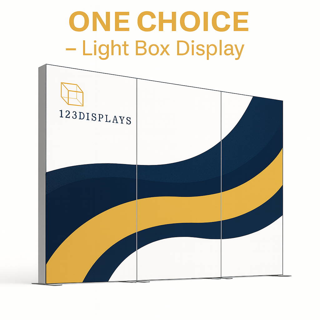 ONE CHOICE Light Box Displays | Backlit SEG Frames – 123Displays