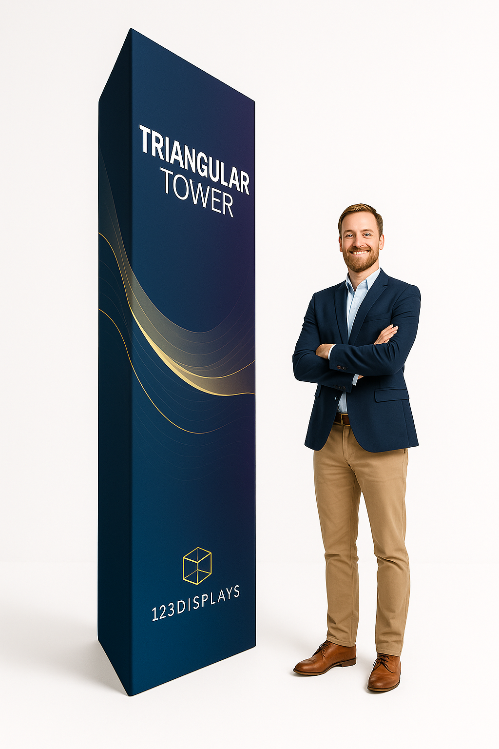 Display Triangular Automontable Triangle Tower Displays - 3-Sided Trade Show Displays | 123Displays