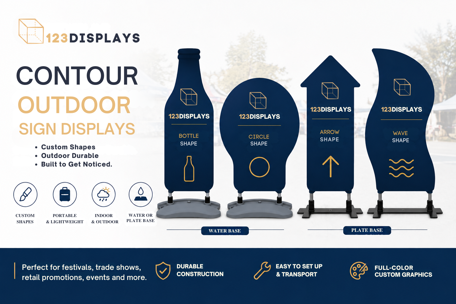 Contour Outdoor Sign Displays | Custom Outdoor Signs | 123Displays