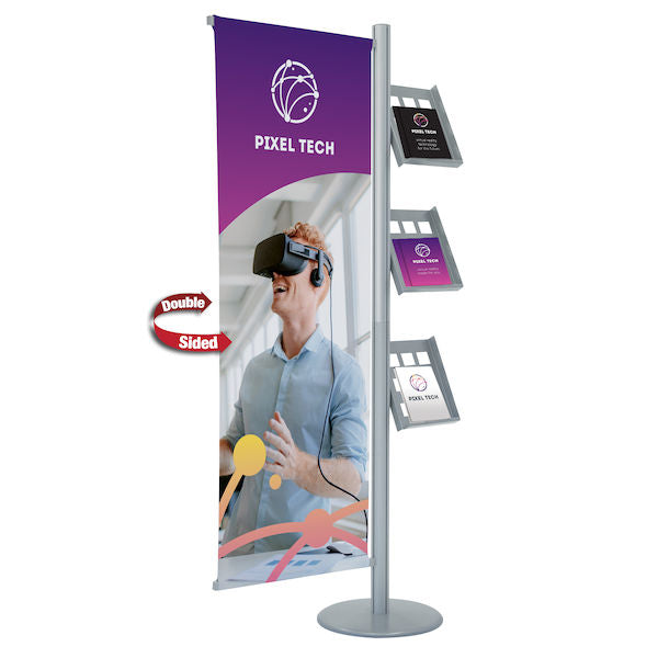 Flex Banner Display Single-Banner with Lit Rack Kit