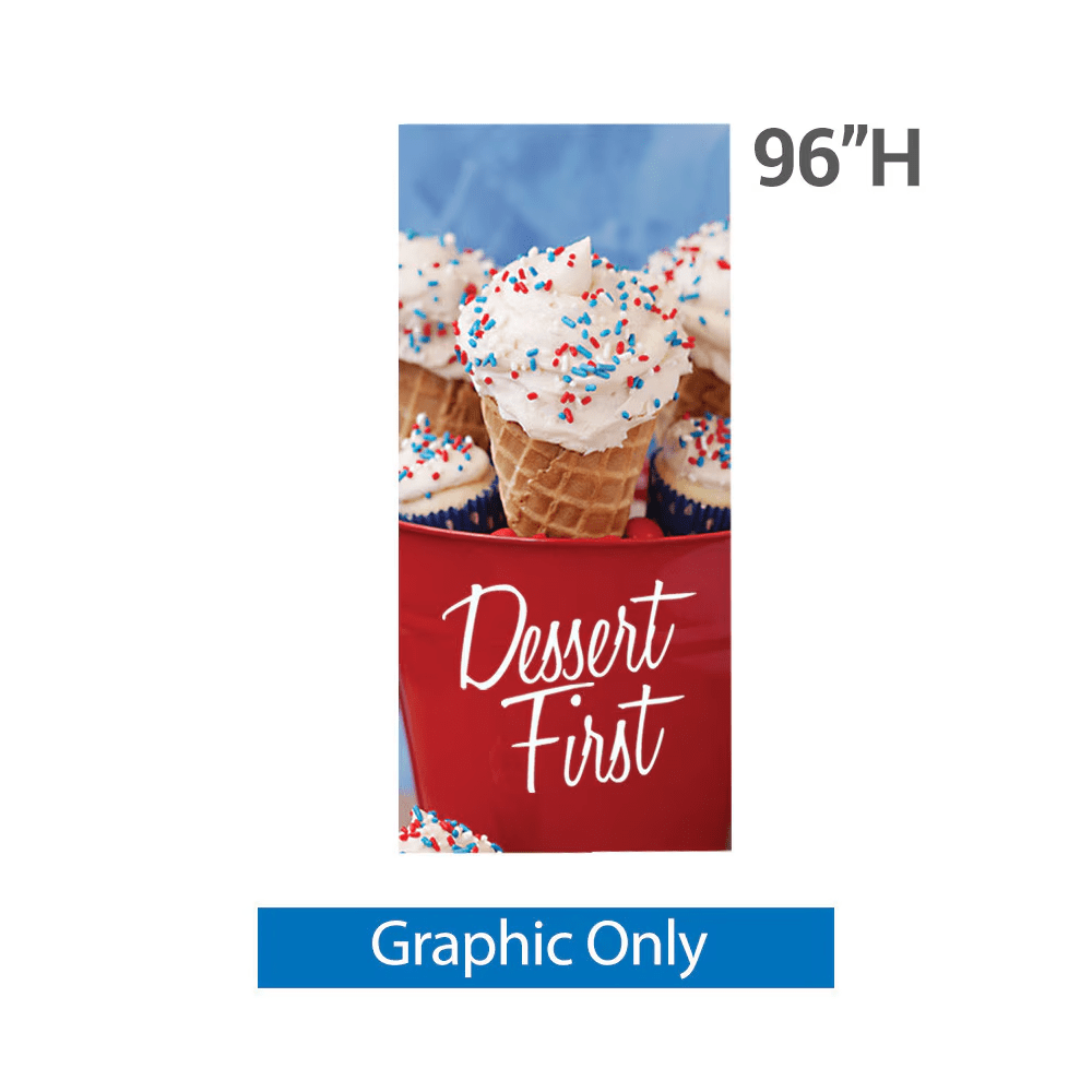 36 x 96 in. Large Classic Banner Stand Silver Travel Base