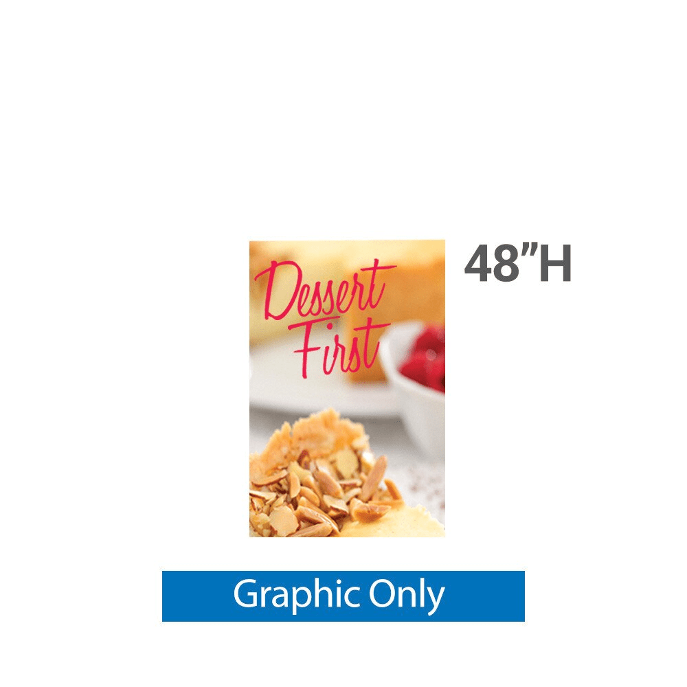 24 x 48 in. Medium Classic Banner Stand Silver Travel Base