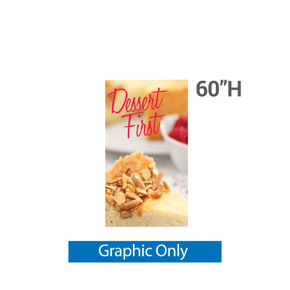 24 x 60 in. Medium Classic Banner Stand Black Travel Base