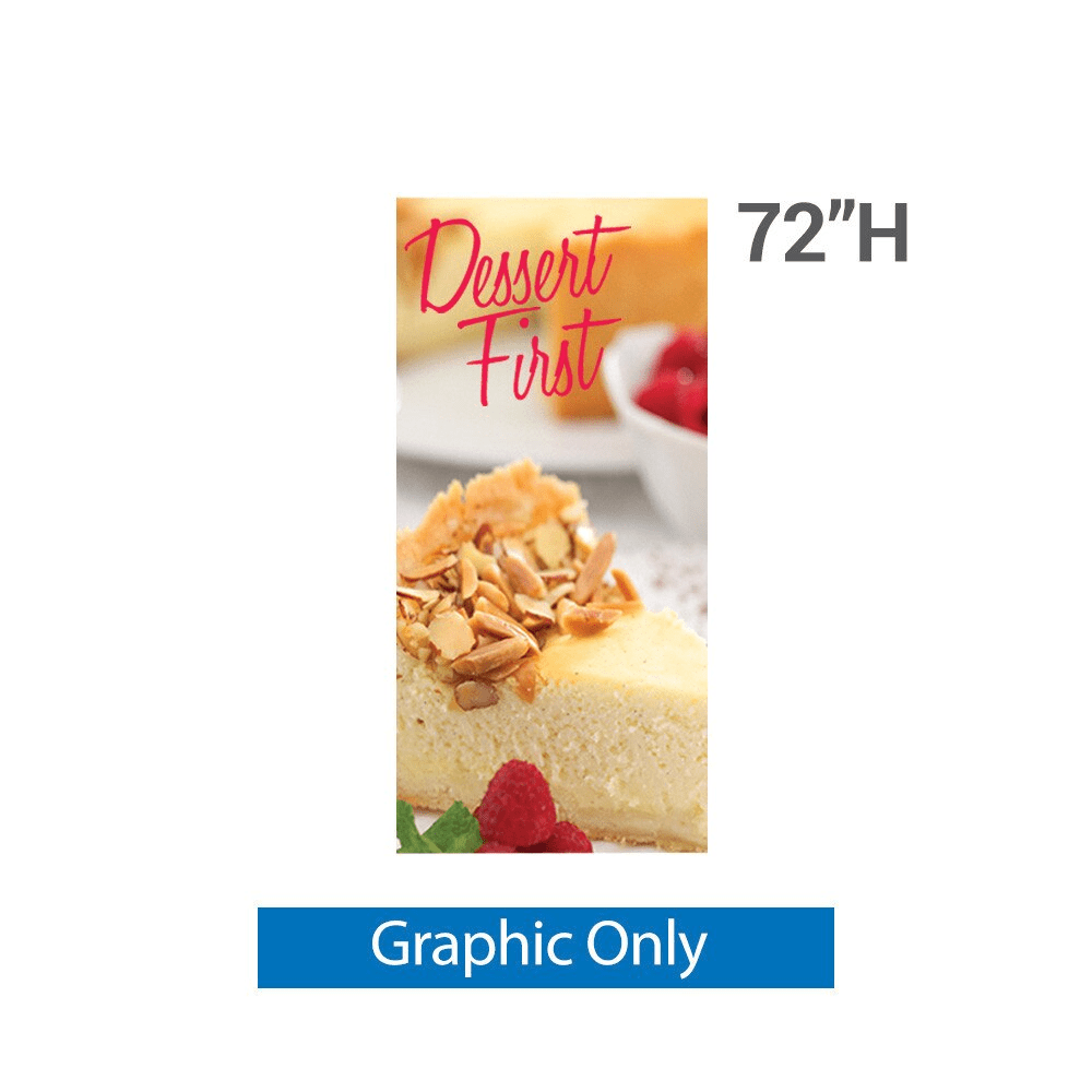 24 x 72 in. Medium Classic Banner Stand Black Square Base