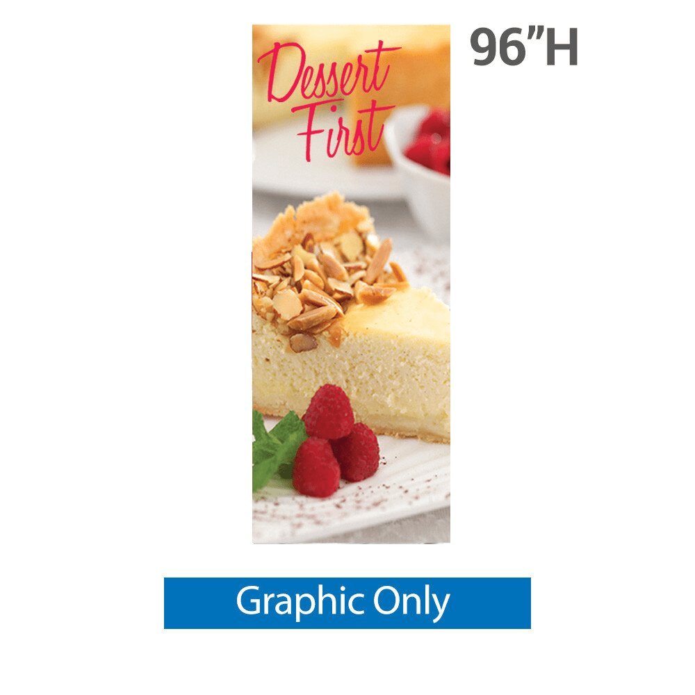 24 x 96 in. Medium Classic Banner Stand Black Travel Base