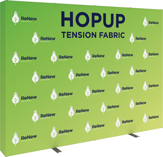 10ft x 8ft Hopup Straight Full Height Tension Fabric Display