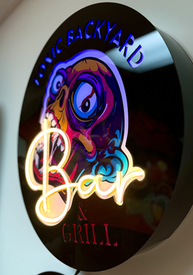 Custom Double Layered Lightbox With Neon