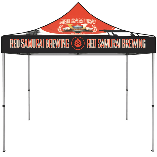 ONE CHOICE ® 10 ft. Steel Canopy Tent (Graphic Package w/ White Trim)