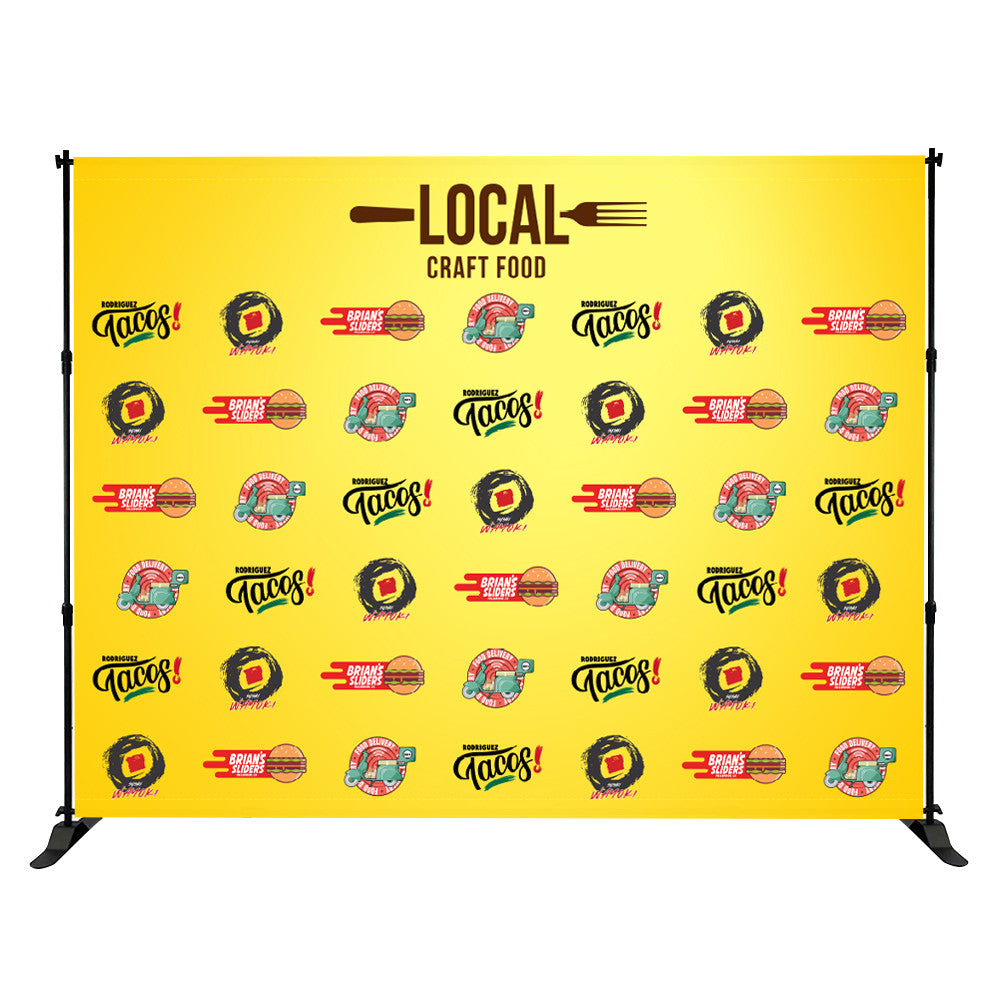 8ft x 7.5ft ONE CHOICE® Slider Banner Stands (Graphic Package) - Versatile, High-Quality Event Display Banner