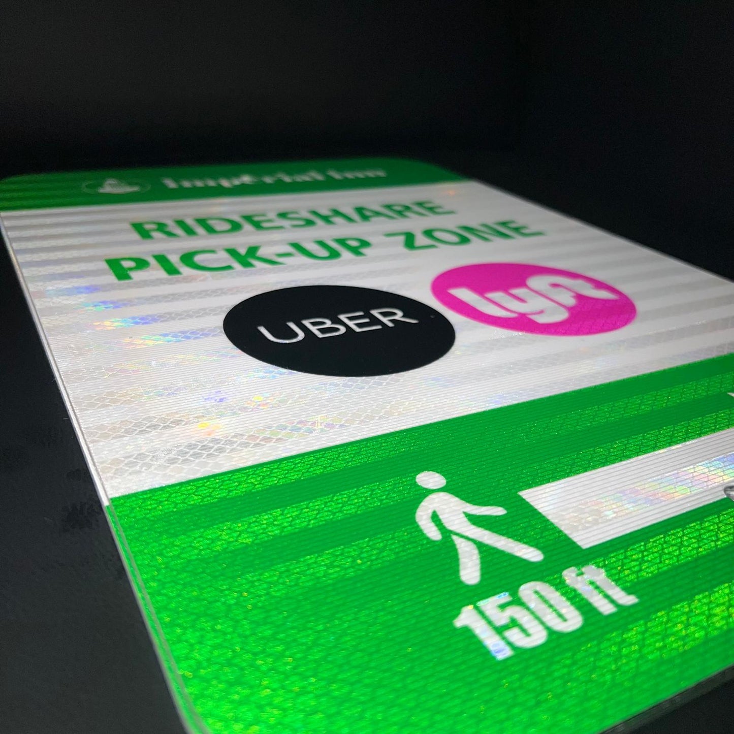 Aluminum 080 Heavy Duty White and Reflective Parking Signs