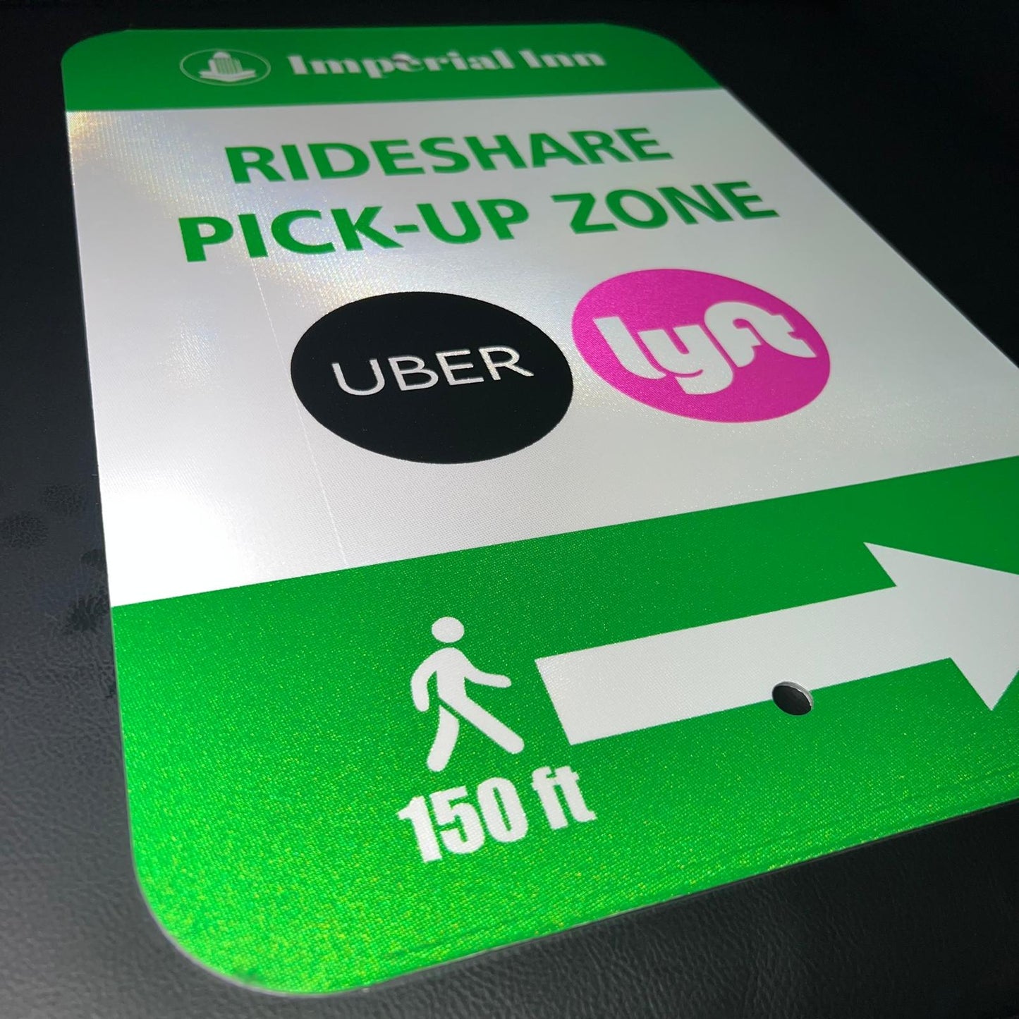 Aluminum 080 Heavy Duty White and Reflective Parking Signs