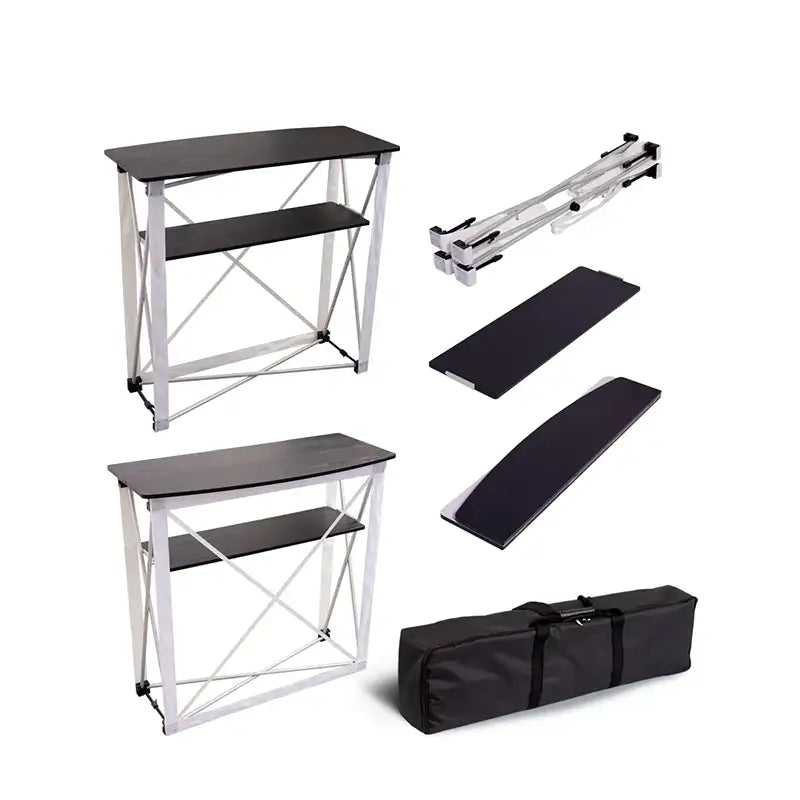 Pop Up Counter Table With Shelf