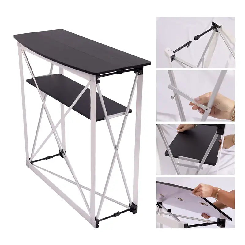 Pop Up Counter Table With Shelf