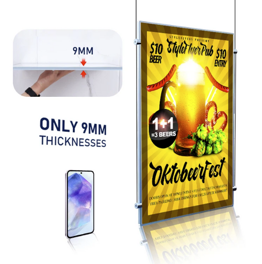 Super Slim Double-Sided LED Lightbox – Tempered Glass