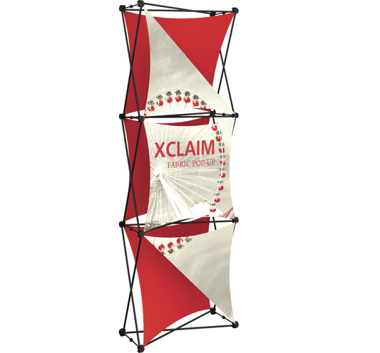 2.5ft x 8ft Xclaim Fabric Popup Display Kit 04 (Graphic Package)
