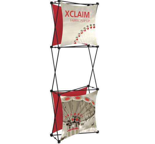 2.5ft x 8ft Xclaim Fabric Popup Display Kit 03 (Graphic Package)