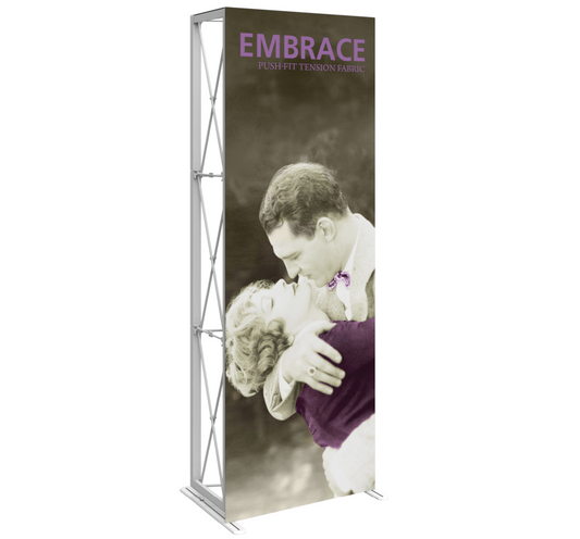 2.5ft x 8ft Embrace Push-fit Tension Fabric Display Graphic Replacement (w/o End Caps Graphic Only)