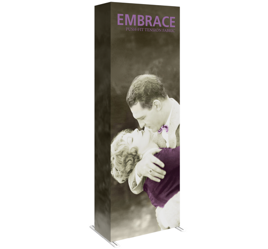 2.5ft x 8ft Embrace Push-fit Tension Fabric Display Graphic Package (w/ End Caps)