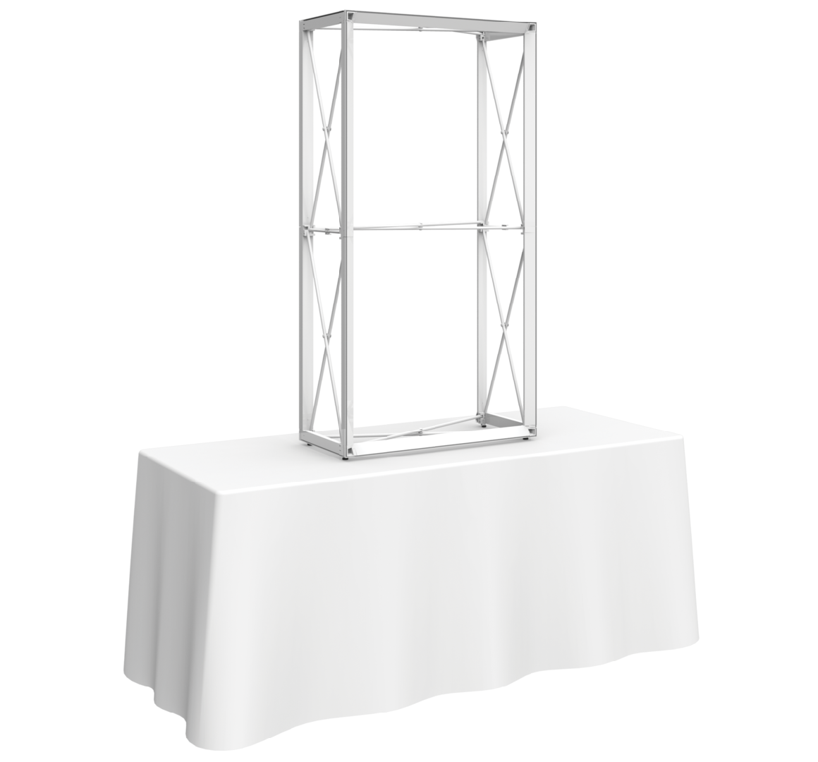 2.5ft x 5ft Embrace Tabletop Push-Fit Tension Fabric Display Hardware (Frame Only)