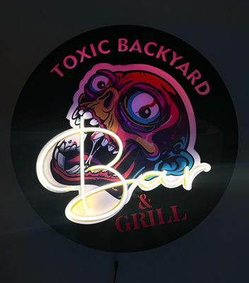 Custom Double Layered Lightbox With Neon