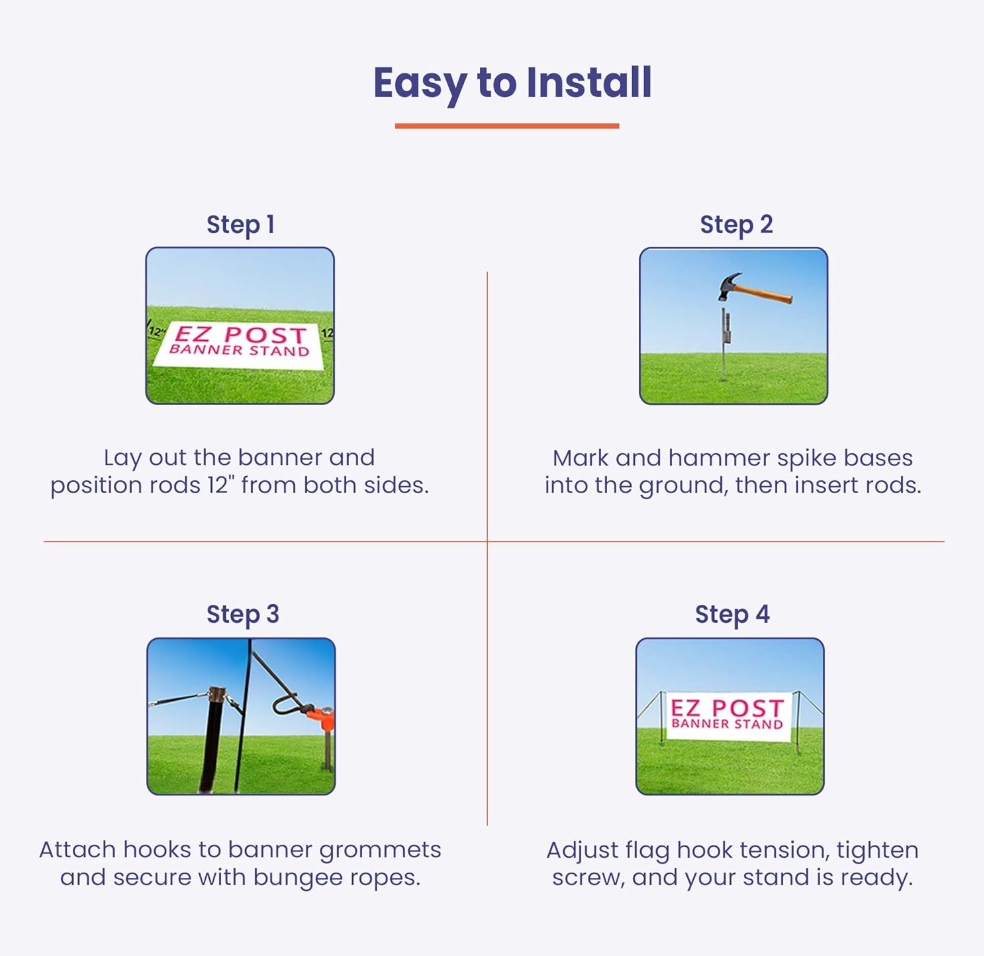 Banner Post Set – Single & Double Sided