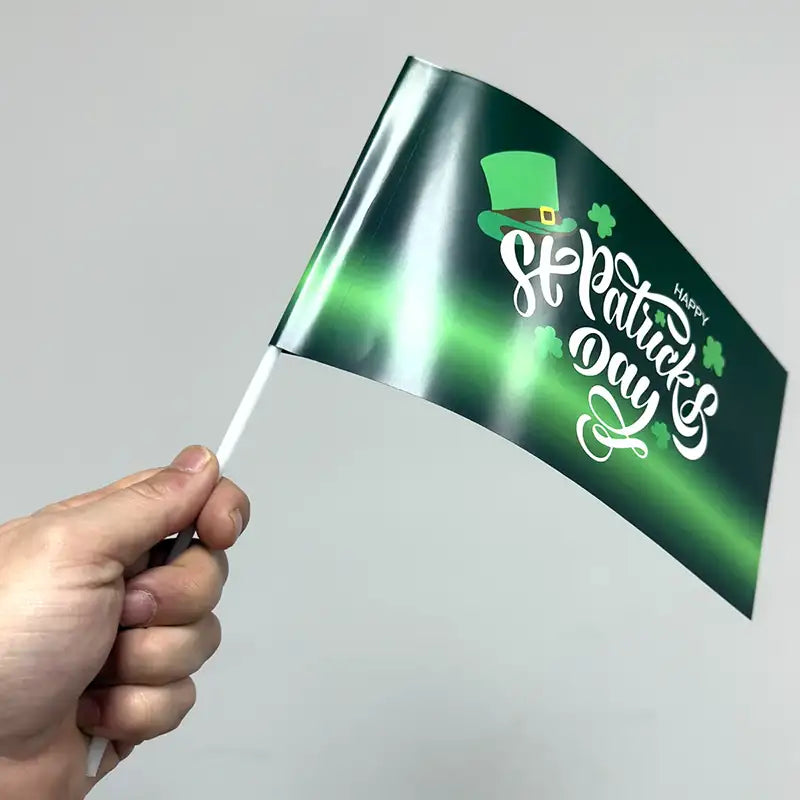 Paper Hand Waving Flags