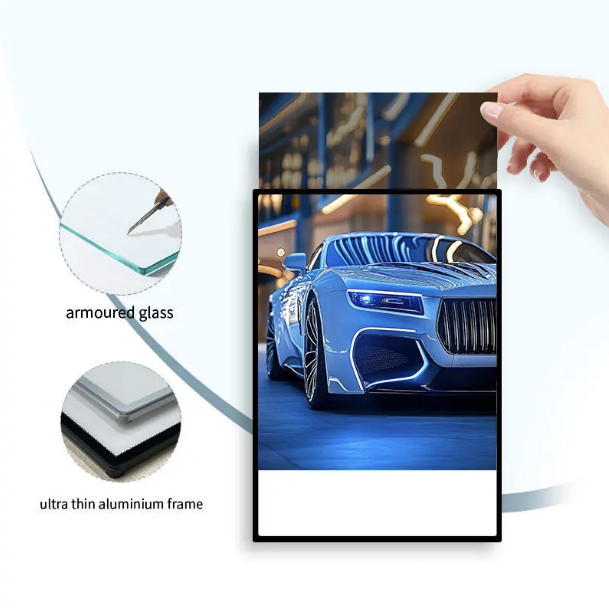 Super Slim Double-Sided LED Lightbox – Tempered Glass