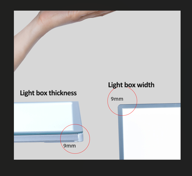 Super Slim Wall LED Lightbox – Tempered Glass