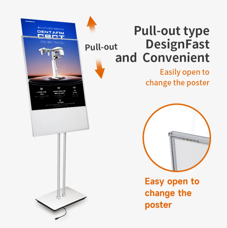 Super Slim Display Stand Lightbox – Tempered Glass+Aluminum Lux Stand