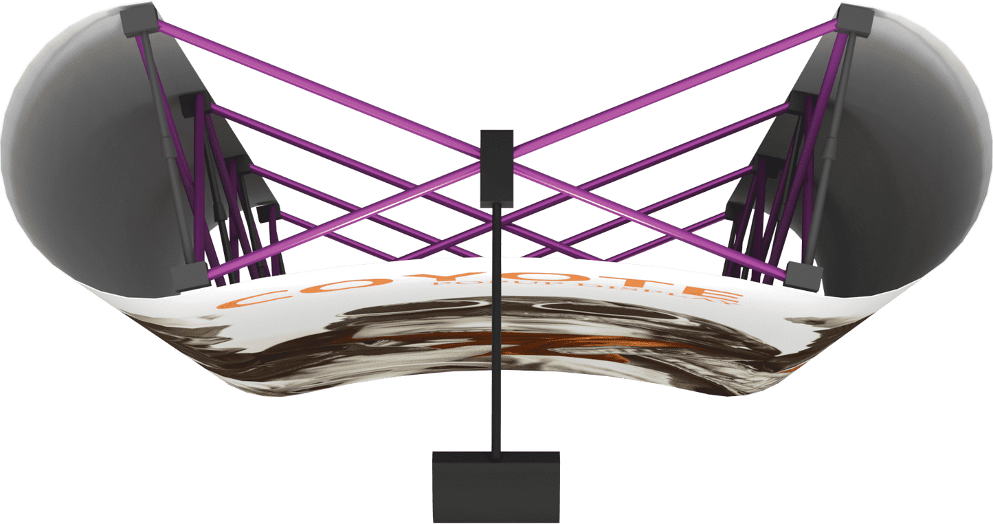 4ft (1x3) Coyote Curved Full Fabric Display (Fabric Package)