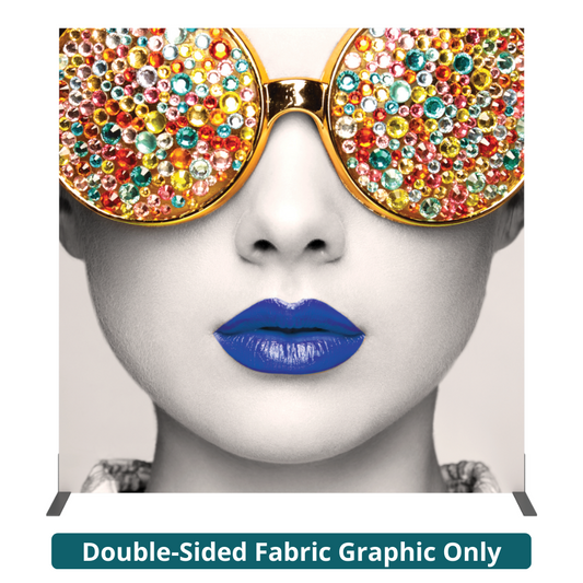 6ft x 6ft Vector Frame Square 03 Fabric Banner Display Double-Sided (Graphic Only)