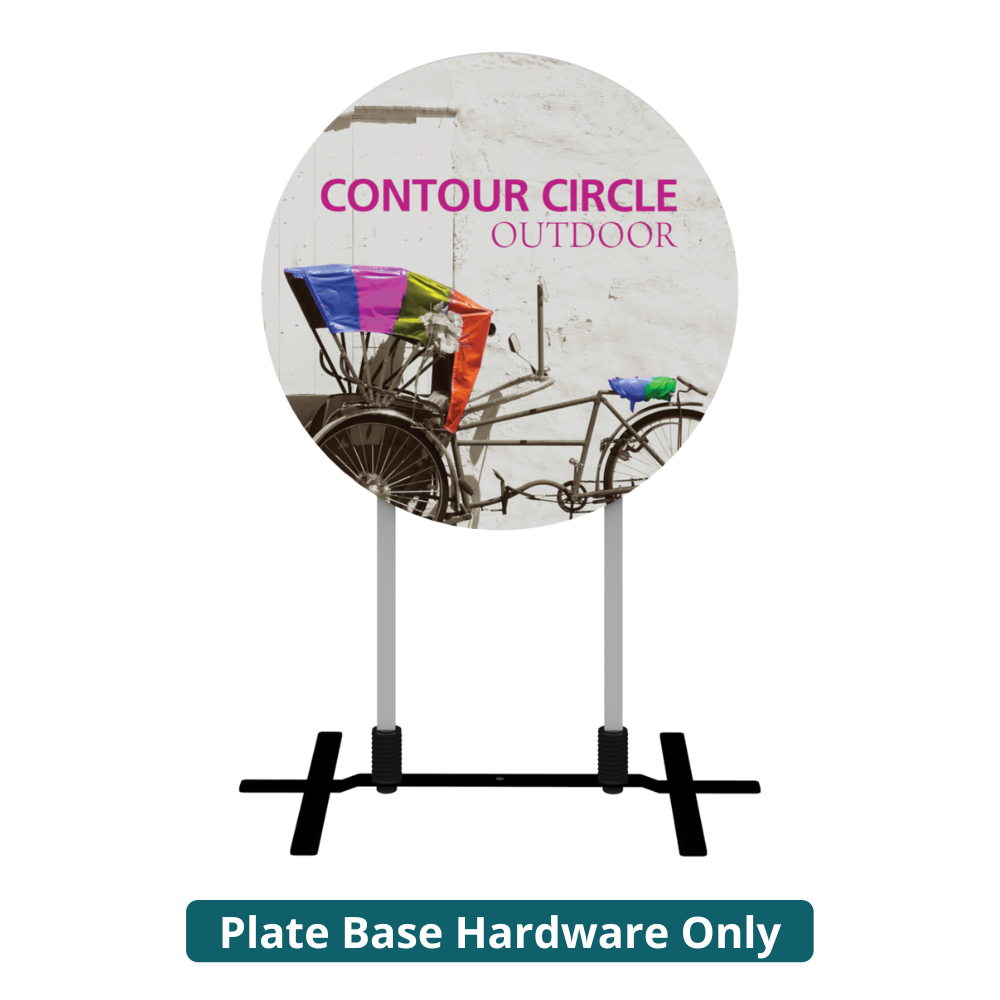 3ft Contour Outdoor Sign Circle Plate Base (Hardware Only) – 123Displays
