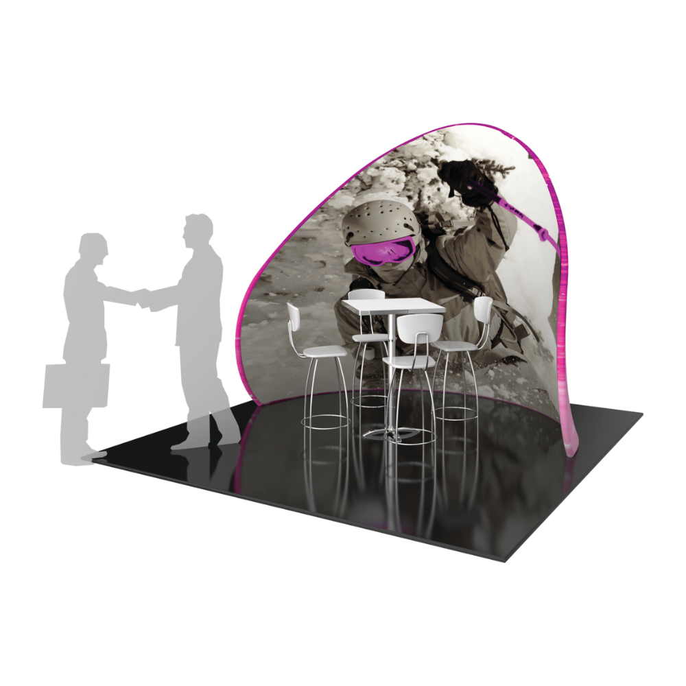 9ft x 8ft Formulate Chip-Shaped Wall Tension Fabric Structure Single-Sided (Graphic Only)